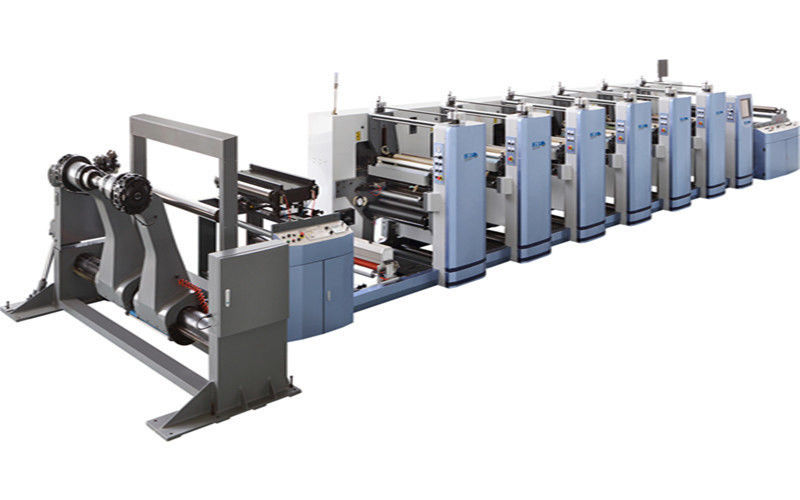 เครื่องพิมพ์ Flexo / เครื่องพิมพ์ Flexographic ด้วยความเร็วการพิมพ์ 150m / min และเครื่องแห้ง UV IR
