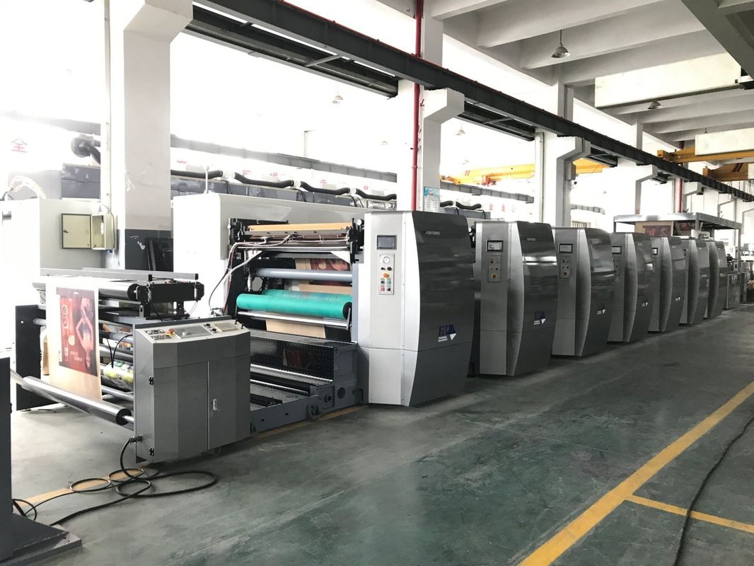 เครื่องพิมพ์กระดาษครัฟต์แบบอัตโนมัติเต็มแบบ Flexo พร้อมหมึกที่ใช้น้ํา 6 สี ประเภทดอกไม้