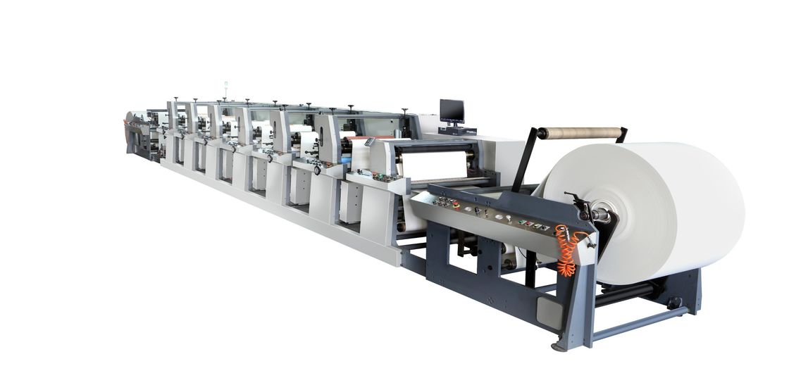 เครื่องพิมพ์ถ้วยกระดาษสี 6 สี Flexography ด้วย 380V 415V 440V 220V พลังงาน