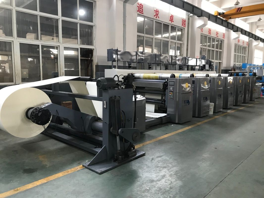 1370 มม แม็กซ์ ความกว้างเว็บ เครื่องพิมพ์ Flexographic สําหรับกระดาษถ้วยกระดาษกระดาษกระเป๋าบรรจุ