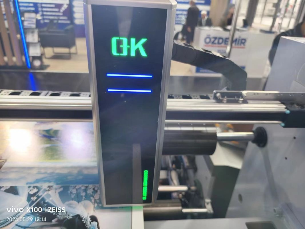 เครื่องพิมพ์ความเร็วสูง 4 สี เครื่องพิมพ์แบบ Flexo Roll To Roll เครื่องพิมพ์แบบ Flexographic เครื่องพิมพ์แบบ Flexographic