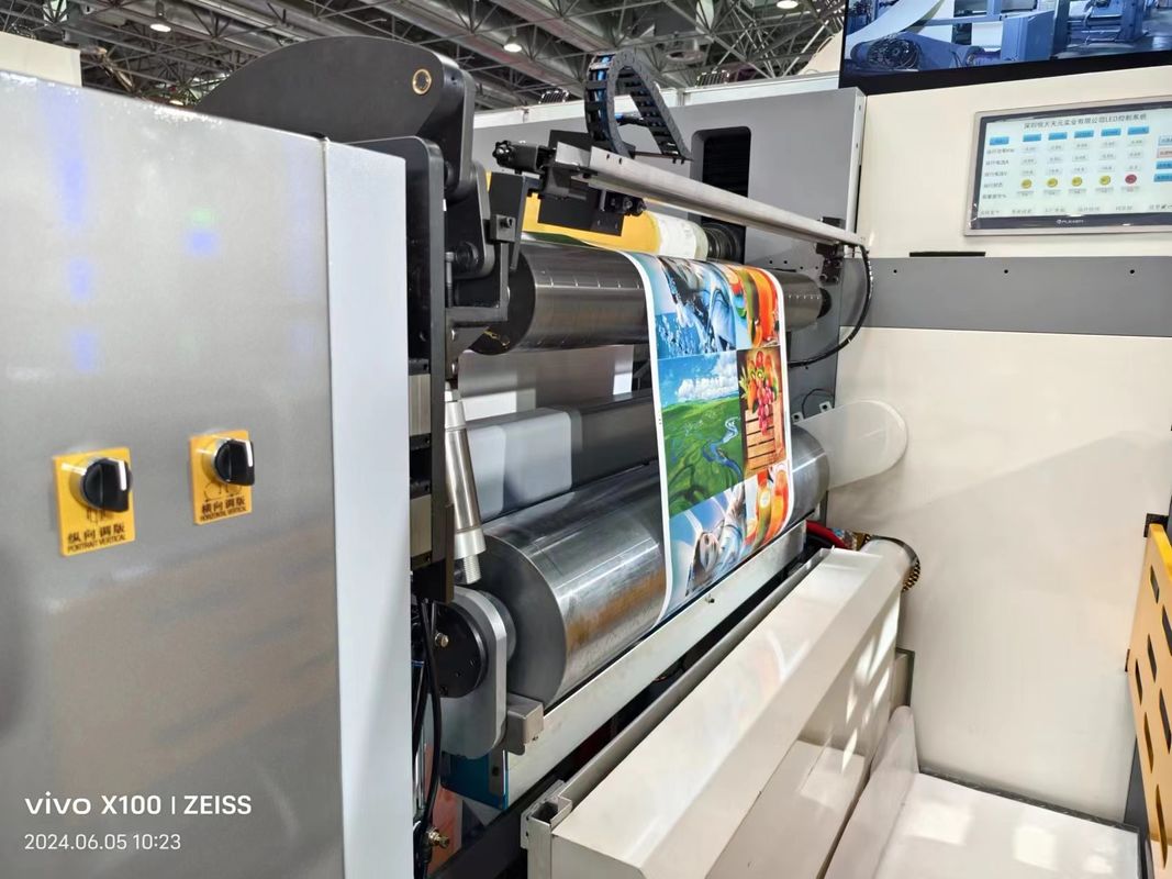 8 เครื่องพิมพ์สี Flexo ความเร็วสูง PE / BOPP หนัง Flexo เครื่องพิมพ์เสียงต่ํา