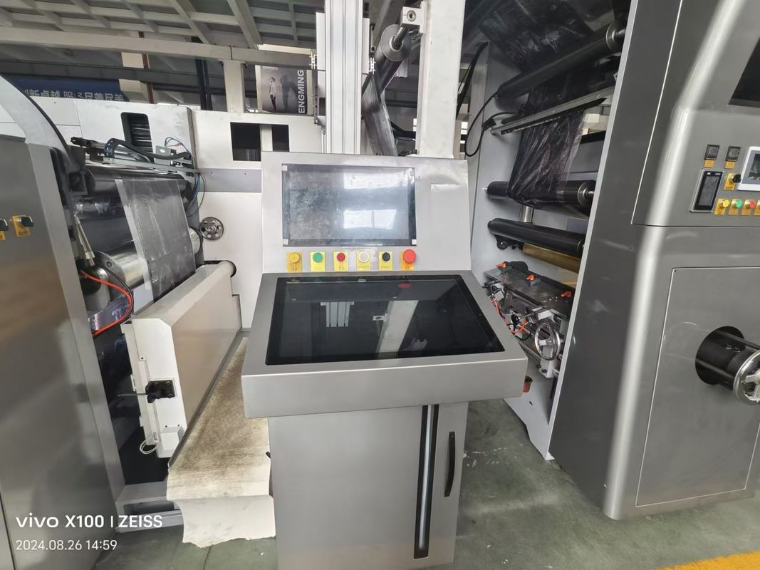 เครื่องพิมพ์อัตโนมัติ Flexographic หน้า 9 สี ด้านหลัง 1 สี Flexo Label เครื่องพิมพ์ Flexographic Press