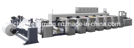 FM-CS เครื่องพิมพ์ Flexo ที่ขับเคลื่อน servo ด้วยโครงสร้างการพิมพ์แบบหมุน
