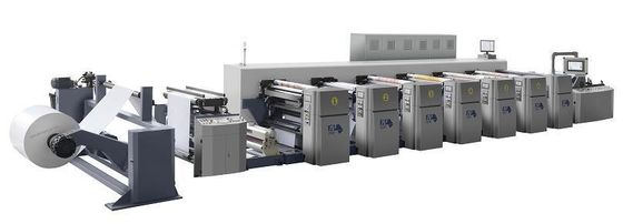 สินค้าที่กําหนดเอง ความเร็วสูง 6 สี Flexo เครื่องพิมพ์สําหรับ 60-350GSM กระดาษม้วน